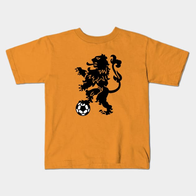 Dutch lion with soccer ball Netherlands soccer dutch soccer Kids T-Shirt by LaundryFactory